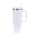 40oz 304 stainless steel large capacity insulated tumbler with handle, vacuum straw, car cup, gift water bottle, business gift