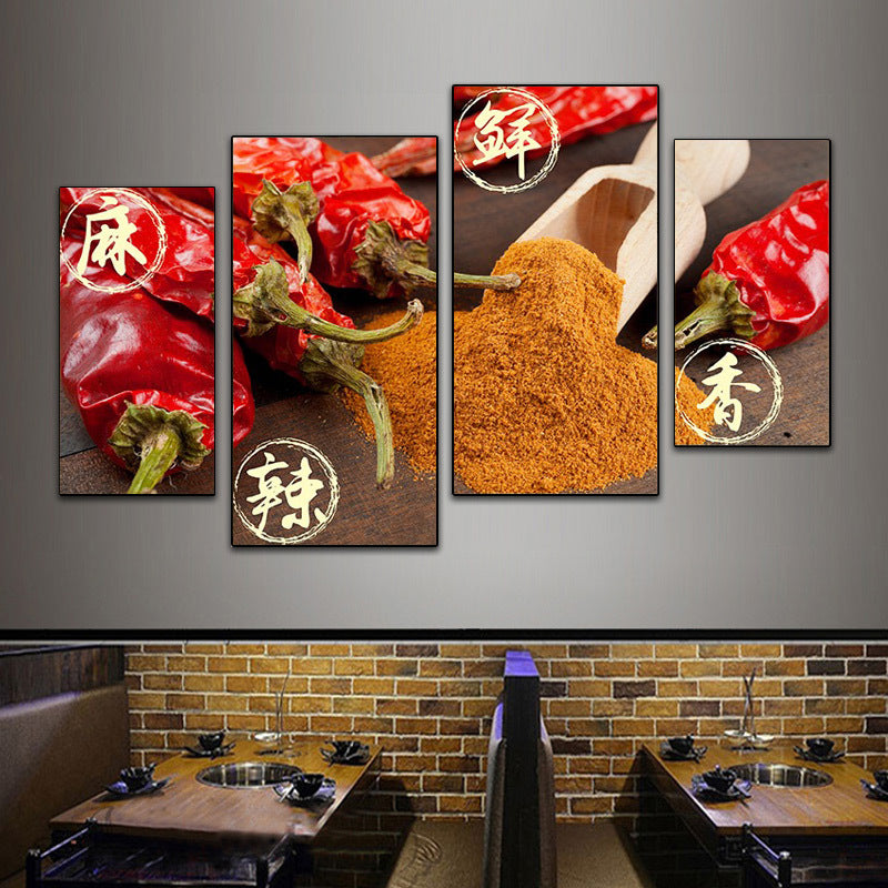 Hotel wall decoration painting Sichuan cuisine Hunan restaurant fast food restaurant box mural restaurant catering hot pot restaurant room painting