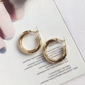 Stainless steel new earrings - european and american trendy fashion earrings, hollow, extra large, ultra-lightweight, statement, elegant, high-end, versatile