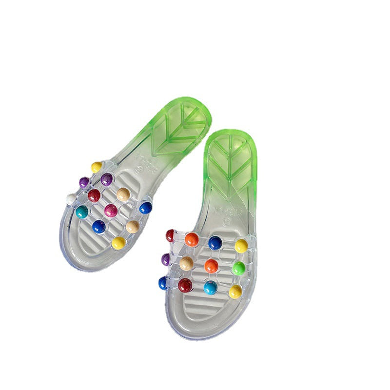 Women's summer slippers: stylish and minimalist indoor/outdoor slides, matching family sandals, single-strap, trendy, and cute summer sandals