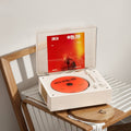 Retro high-fidelity audiophile cd & vinyl record player - trendy album collection - perfect birthday gift for her