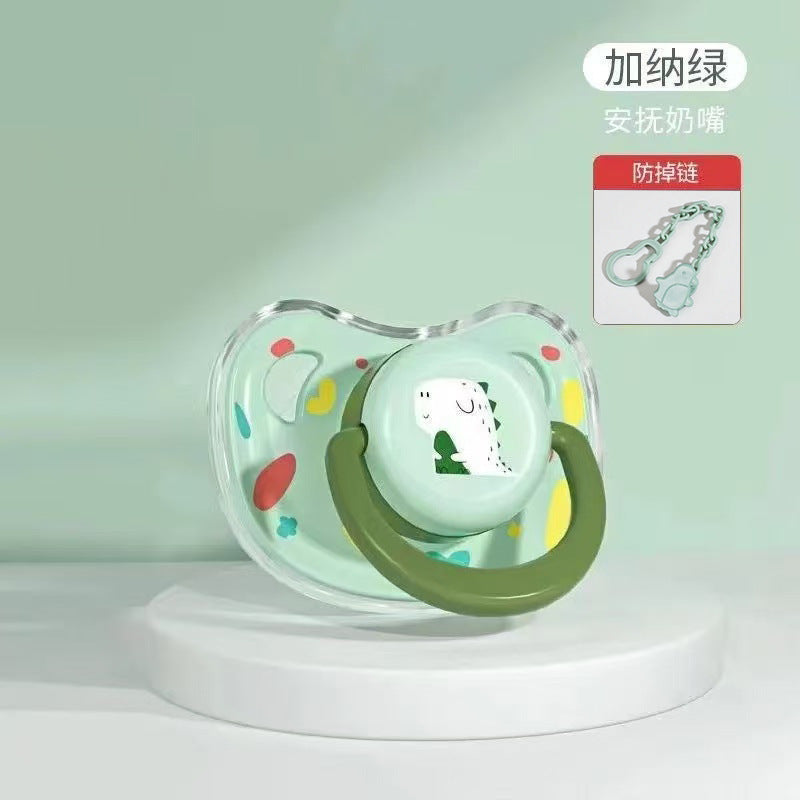 Newborn baby silicone pacifier anti-flatulence molar tooth glue baby sleeping baby coaxing artifact with storage box