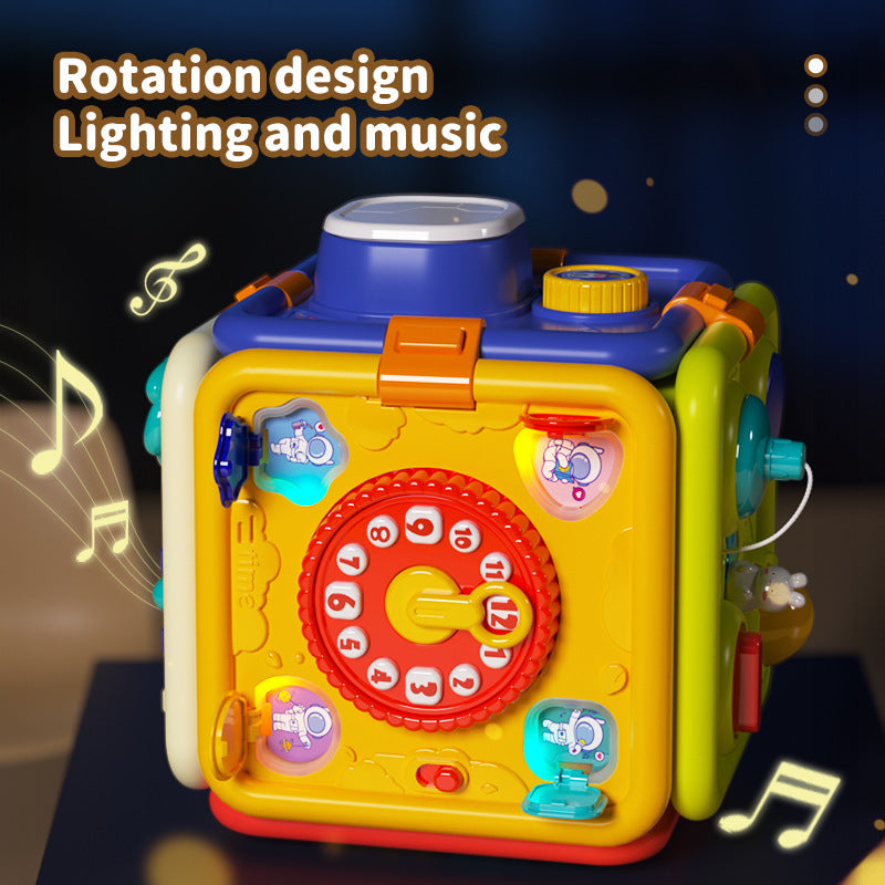 Cross-border baby busy ball 0-3 years old baby polyhedron hexahedron multifunctional game box game table toy