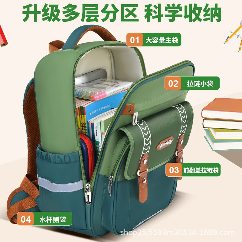 Shaodong primary school bag, male and female 1-6-9 grades large-capacity children's bag, junior high school student schoolbag casual backpack