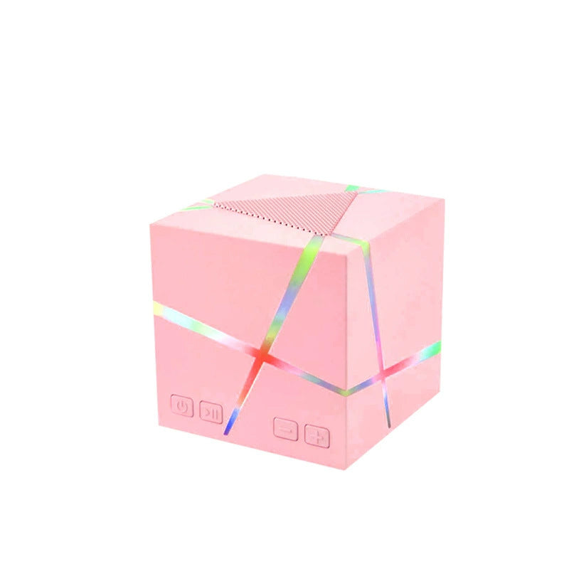 Cube rubik's cube wireless bluetooth speaker - creative color-changing lights, subwoofer, mini wireless card-playing speaker - gift idea