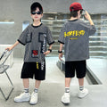 Boys' summer outfit set: new  styles for mid-to-large children - lightweight, sporty, cool, and trendy summer wear
