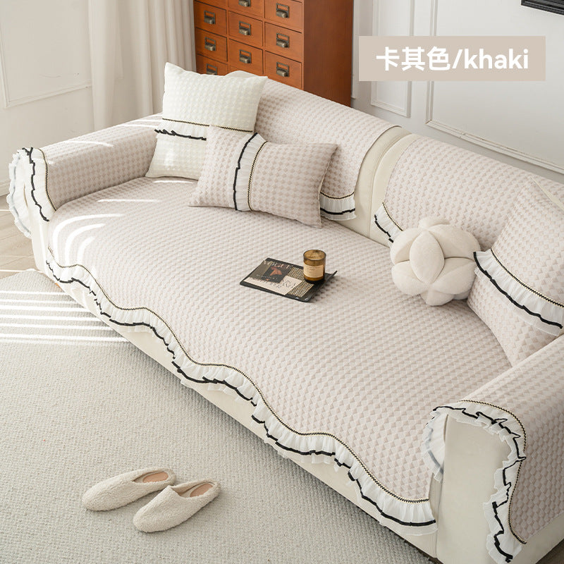 Sofa protective cover Summer sofa cushion Ice silk cold beans Modern simple non-slip mat Multifunctional cover