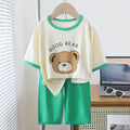 New arrival yaser home clothes three-quarter sleeve suit baby boys girlbest selling pajamas summer thin children's air-conditioned clothes