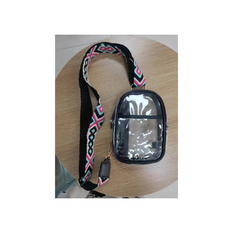special 2024 new small shoulder bag transparent messenger bag lightweight and versatile women's small breast bag