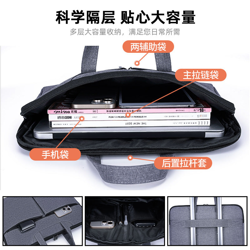 Business office conference bag oxford cloth tote document bag men's briefcase laptop bag business bag with logo printing