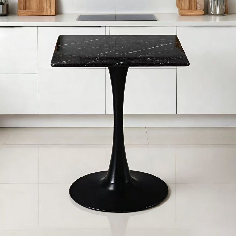 Household medieval style dining table milk tea shop commercial coffee table reception negotiation table slate tulip square table coffee table