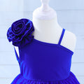 exclusive supply—european and american new children's dress suspender off-shoulder starry sky mesh skirt flower girl princess dress for children