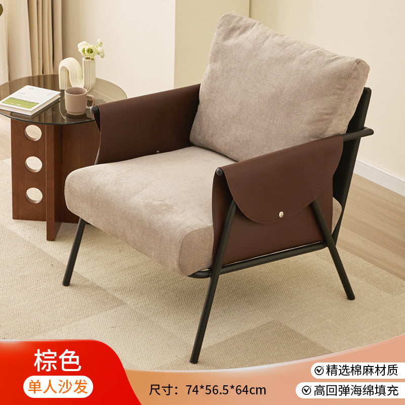 Luxury minimalist casual sofa chair - perfect for cafes, lounges, balconies, living rooms, bedrooms, and both home & commercial use