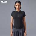 Modal yoga top - women's short sleeve, stretchy, comfortable, skin-friendly fitness t-shirt, slim fit, figure-flattering activewear top d25097