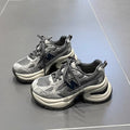 Spring/summer height-increasing chunky sneakers for women, 2026 new trendy street style, thick sole, retro, breathable mesh, lightweight casual athletic shoes