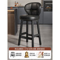 Bar stool, home high stool, solid wood backrest chair, commercial cashier bar stool, light luxury high-end bar stool