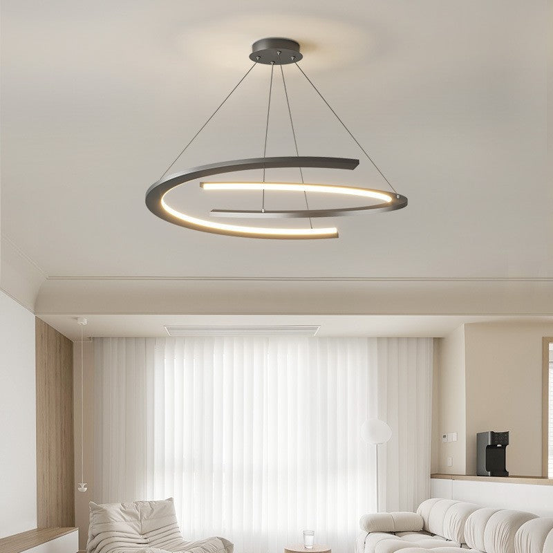 Double Semicircle Italian Living Room Chandelier Simple Wind Modern Main Light 2024 Nordic Minimalist Designer Bedroom Lighting