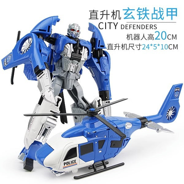 Transforming robot toy for boys, children's educational assembly car model, king kong mech suit, ages 1-3-6