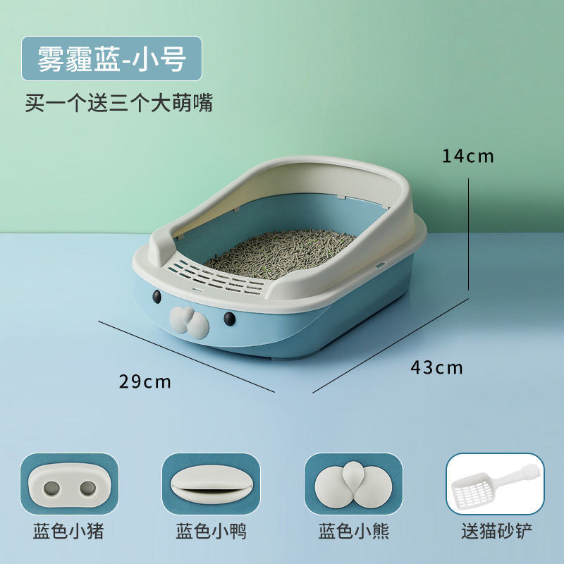 Cat litter box deodorizing filter cat supplies complete range of oblique turnover boxes cat litter box cat litter box extra large durable cheap
