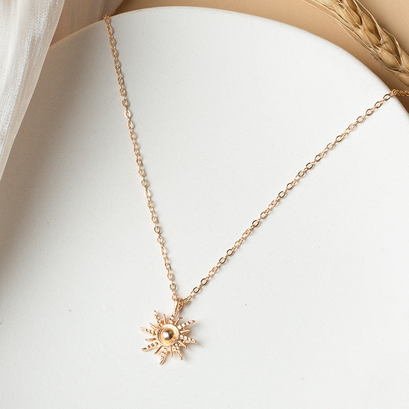 Helios necklace wholesale cross-border jewelry women's gold pendant niche high-end sweater chain accessories accessible luxury clavicle chain