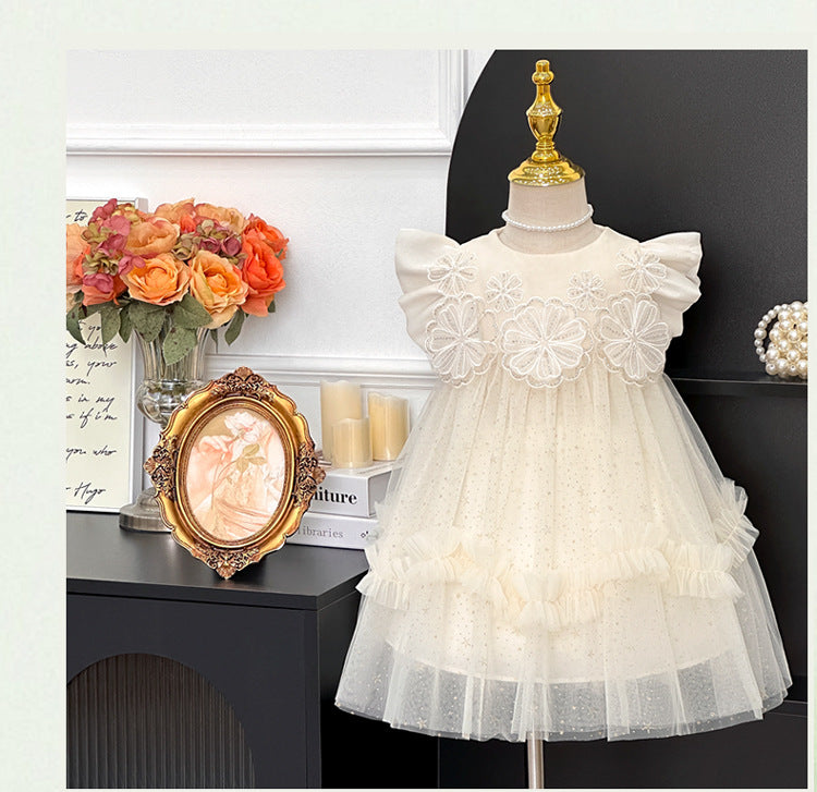 summer girls' dress - kids' floral a-line style, trendy casual princess dress, clearance sale on limited sizes