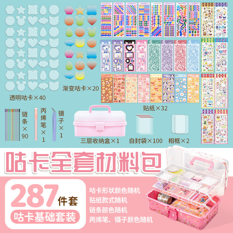 Diy guka stickers birthday gifts for girls playing house cartoon accessories toys storage kids educational stalls