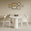 Rock slab dining table for homesmall apartmentaccessible luxurycasual rectangular dining island marble dining table and chair combination