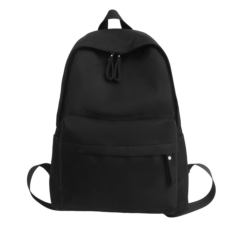 Solid color simple backpack fashion Mori travel small backpack college student shoulder Oxford cloth daily versatile shoulder