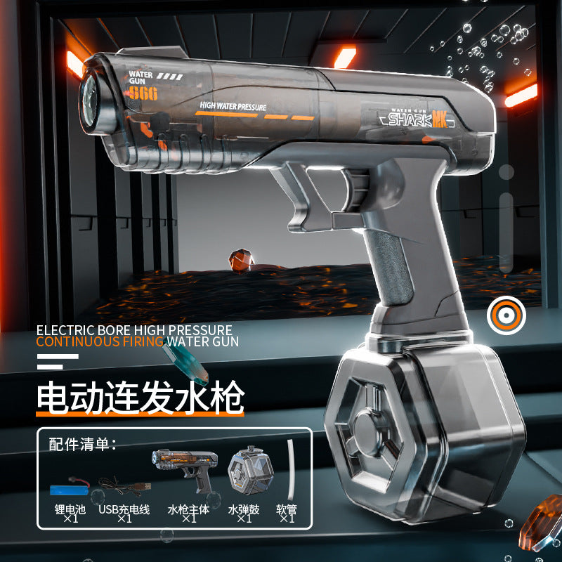 ice mouse electric water gun pulse water gun automatic water absorption grab light kids boys summer water gun toy