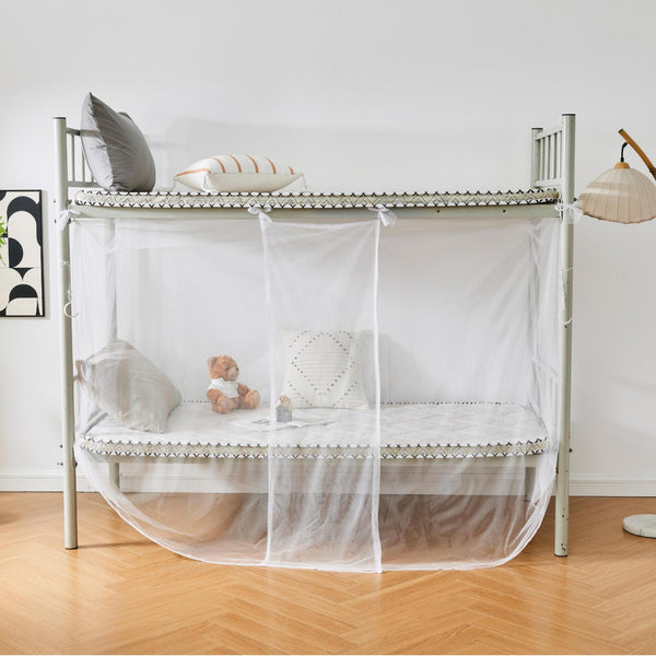 Student single mosquito net dormitory upper and lower bunk mosquito net installation-free zipper dust-proof square top mosquito net factory processing and wholesale