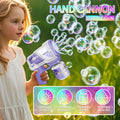 new product: fully automatic light-up bubble machine, electric mechanical bubble gun, outdoor toy for kids, gift for boys and girls