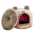 Cat bed - all-season foldable cat house, warm enclosed bed, trendy detachable & washable dog bed, pet supplies