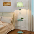 American retro tray floor lamp with coffee table - living room, bedroom - tmall genie voice control, smart remote control, standing table lamp