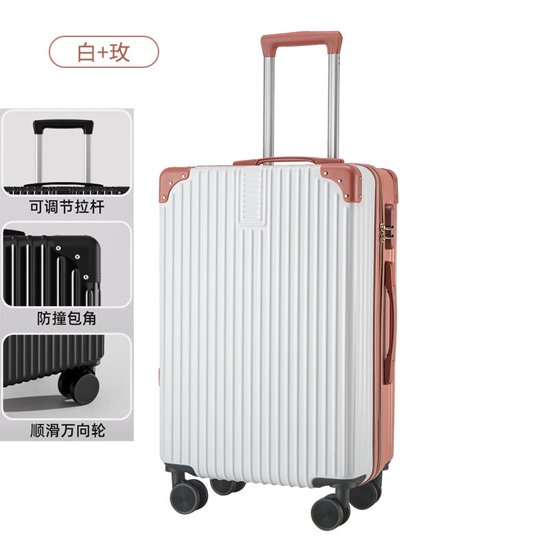 Retro large-capacity men's and women's suitcases 20-inch password case universal wheel suitcase strong trolley case boarding case