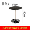 Tempered glass round table minimalist coffee table balcony lounge negotiation table small apartment coffee table discussion table and chairs free shipping