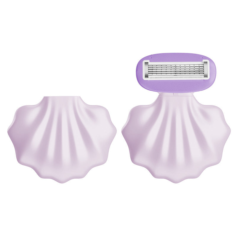Xirui personalized shell girls shaving knife for women's private shaving knife large soap head hair removal knife source factory