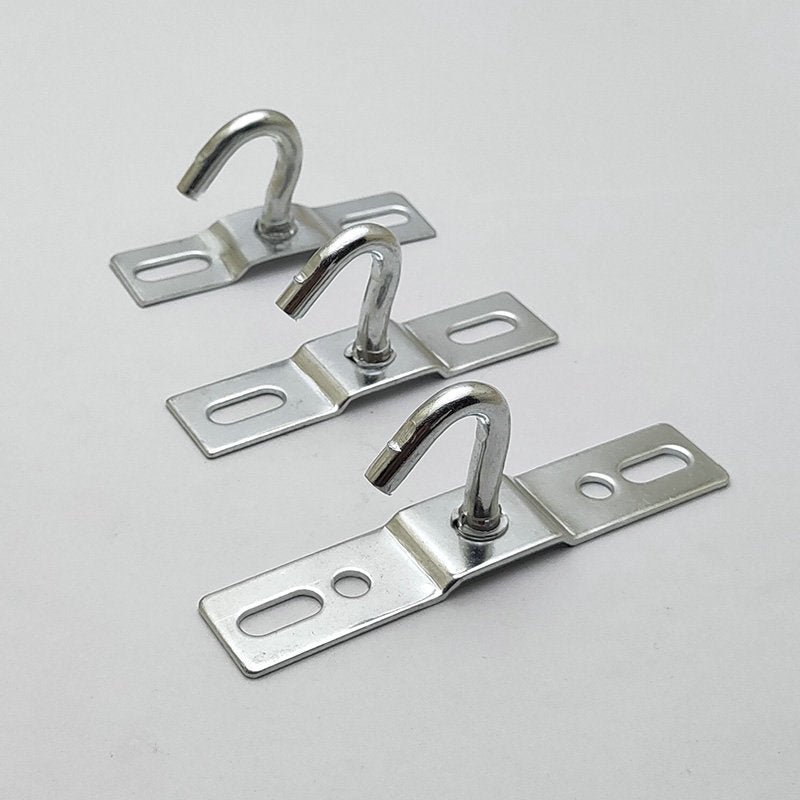 Wholesale hanging plate fasteners, metal one-word hook, fixed hanging plate with hook, chandelier hanging plate hanging hook baseplate DIY