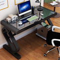 Computer desk desktop home bedroom student study desk simple tempered glass office writing desk economical