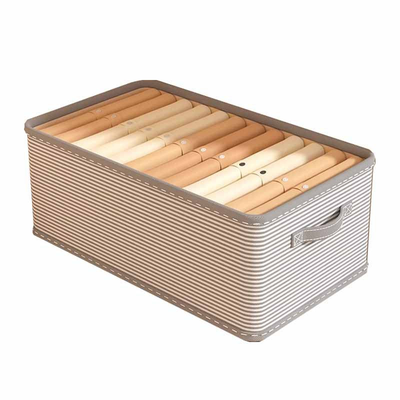 Clothes storage box Household wardrobe layered finishing box Pants clothing fabric folding storage basket layered artifact