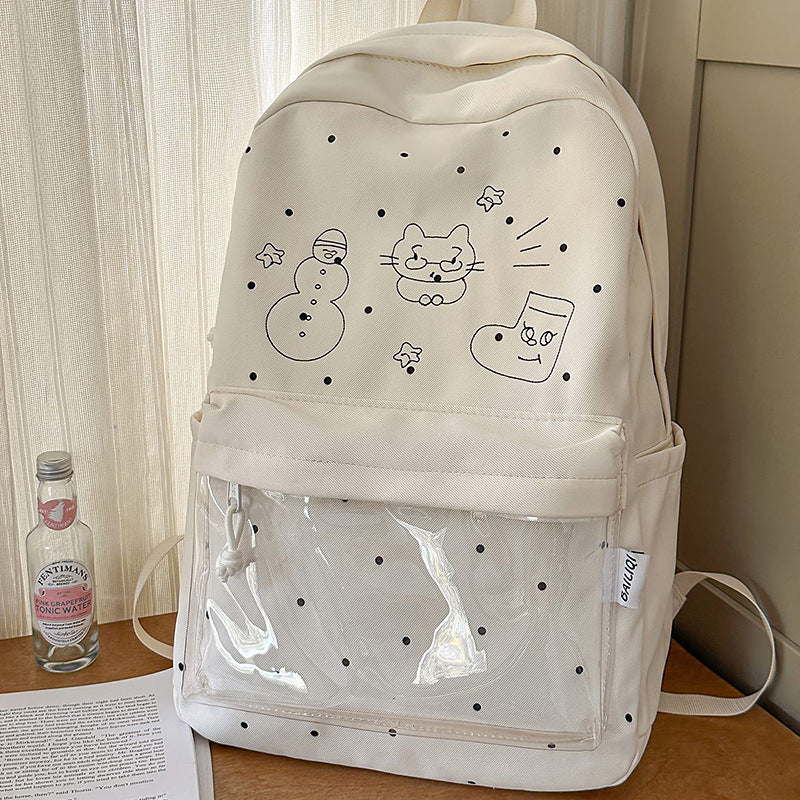 Girls ins style casual college student school bag k-stylefashion lightweight large capacity backpack cute girl backpack