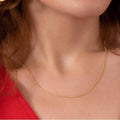 Gold stainless steel necklace women's fashion simple easiest for match thin chain fashion cross-border titanium steel jewelry clavicle chain