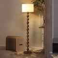 New chinoiserie floor lamp walnut wood grain color wabi-sabi style living room american retro bedroom classy atmosphere lamp table lamp