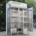 Commercial double-door hot air circulation food warmer/cabinet for cafeterias, factories, and schools - ideal for tray service and large-scale use
