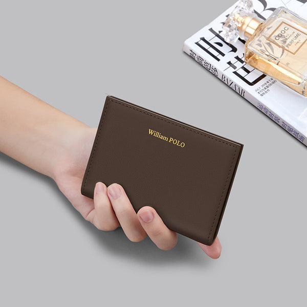 Emperor Paul Card Bag Leather Women's Wallet Small Card Bag Card Cover Delicate New Thin Women's Card Bag Wholesale