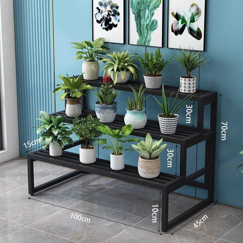 Flower stand outdoor courtyard balcony outdoor potted plant storage rack modern casual multi-layer floor-standing potted plant rack display rack