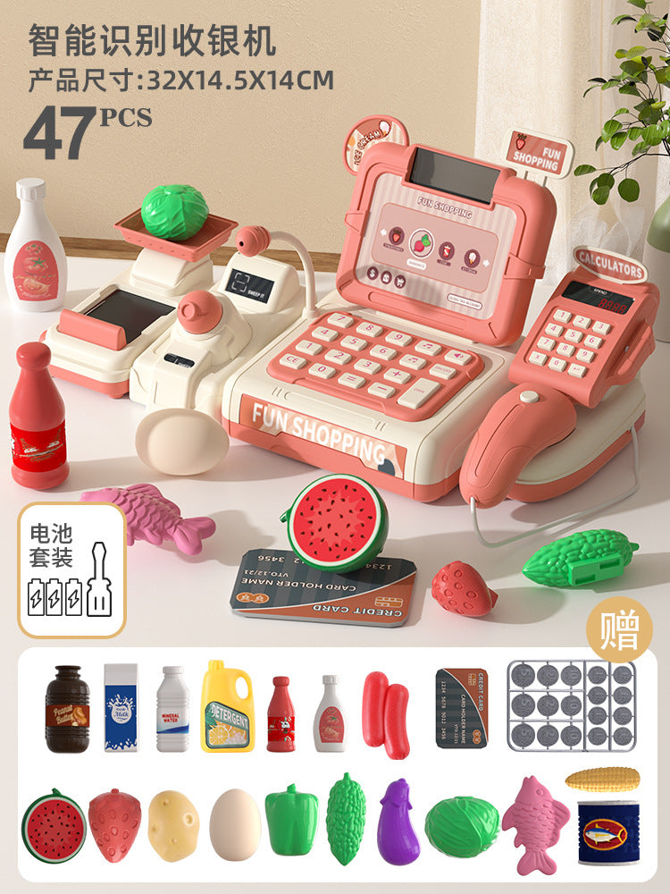Kids' supermarket cash register toy - realistic multifunctional play store, educational puzzle, girl's pretend play cashier station, birthday gift
