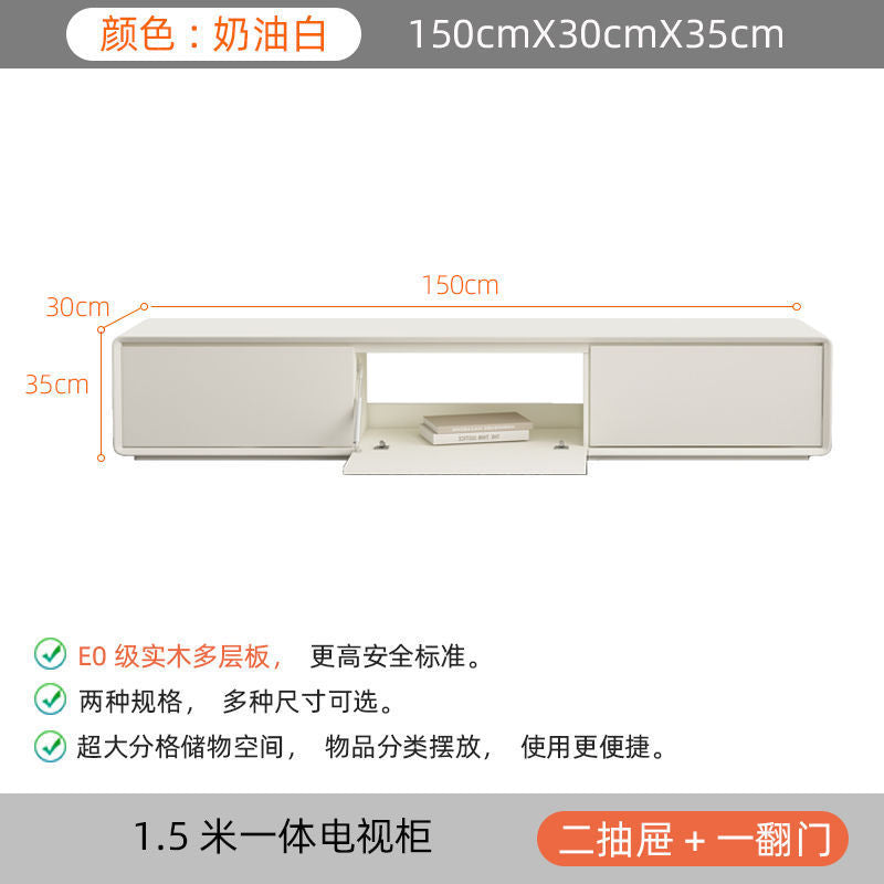 Coffee table TV cabinet floor simple modern router Nordic bedroom living room TV cabinet back hollow threading hole