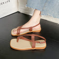 2025 new women's thong sandals - summer outdoor wear, trendy instagram-style flat roman sandals, one-strap flip-flops