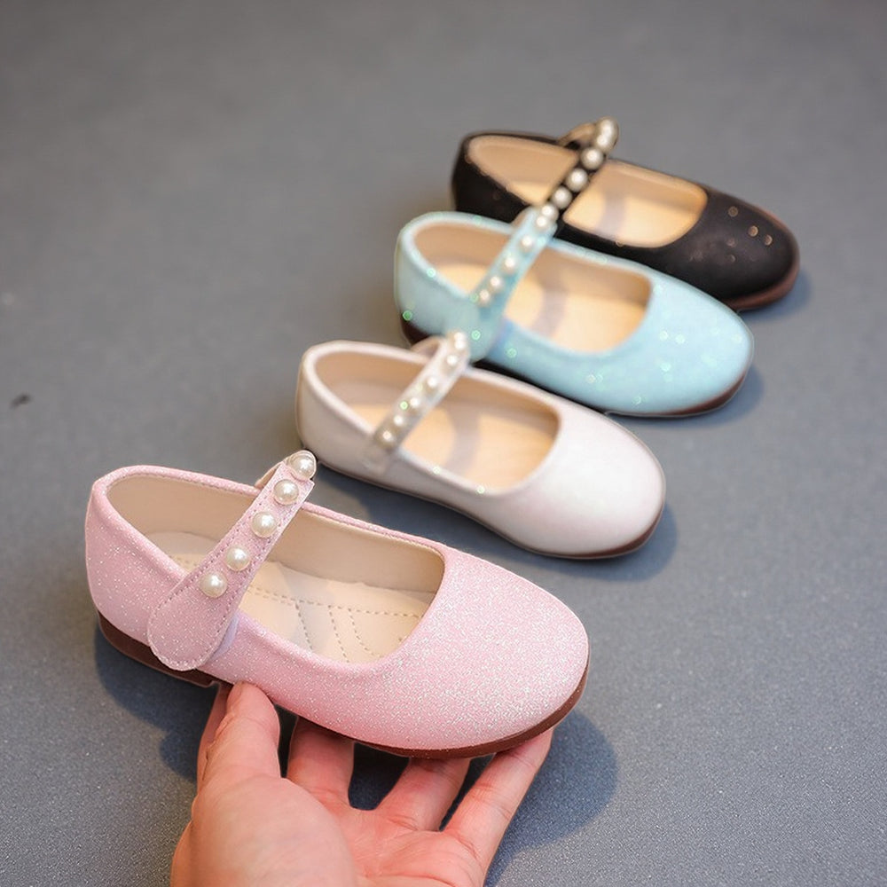 spring/autumn korean style new girls' leather shoes, export order, princess flats, children's velcro performance dance shoes