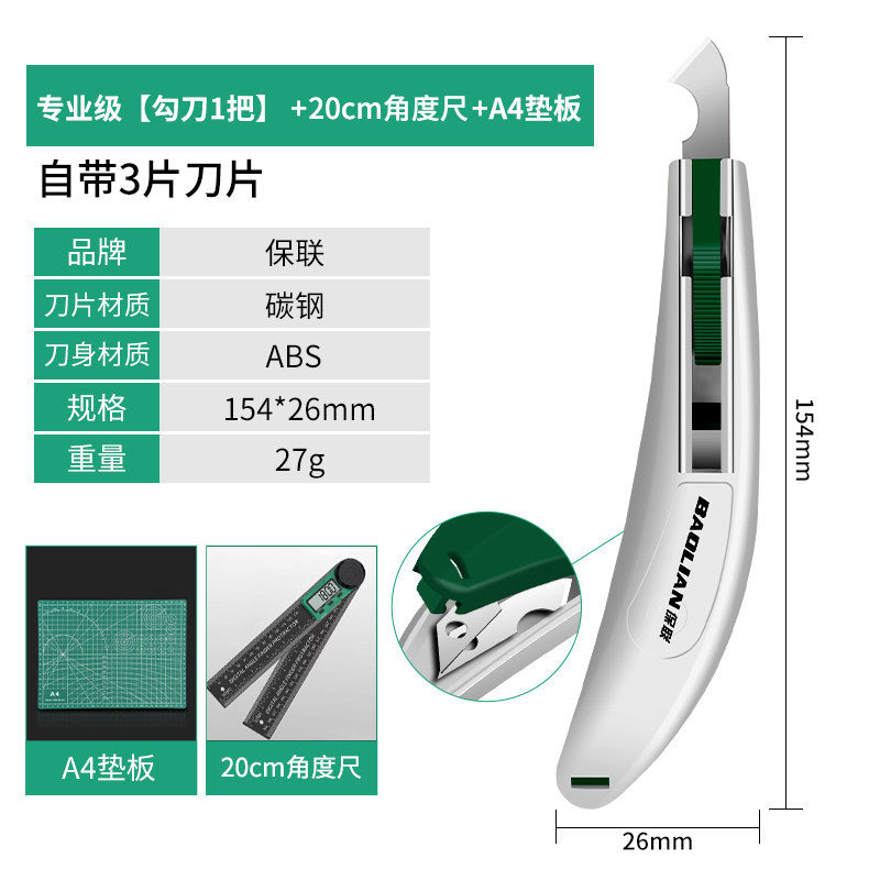 Professional hook knife pvc acrylic board cutting knife plexiglass cutter sharp durable trimming hook knife tool